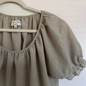 TextureXThread & Madewell ruched cottagecore blouse shirt